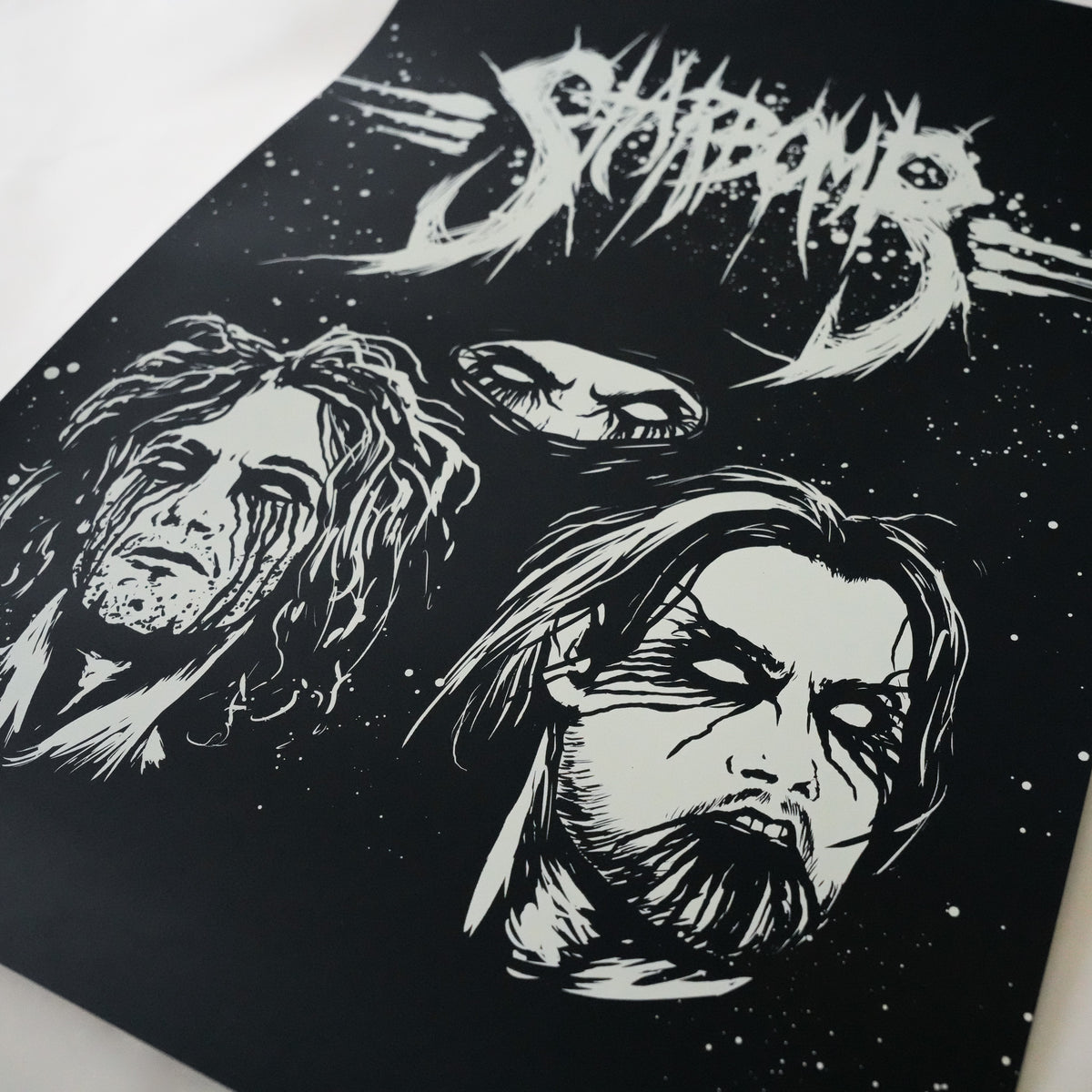 Glow-in-the-Dark Black Metal Poster