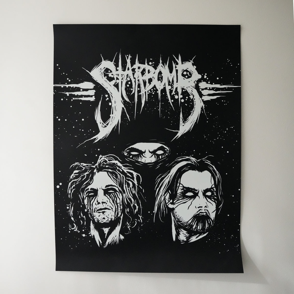 Glow-in-the-Dark Black Metal Poster