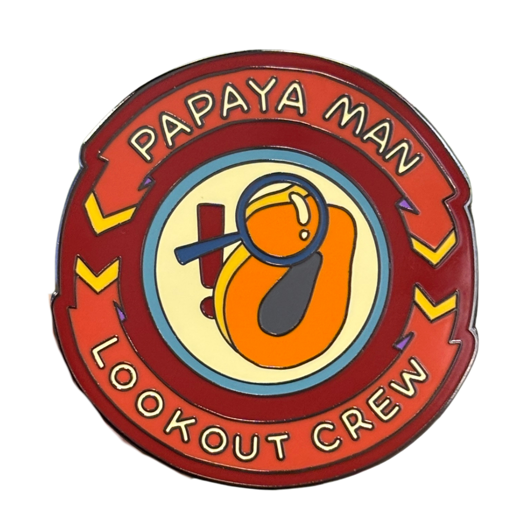 Papaya Man Pin
